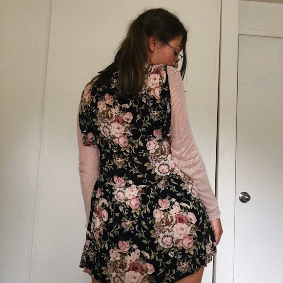 Floral Babydoll Mini Dress - Picture 2 of 4